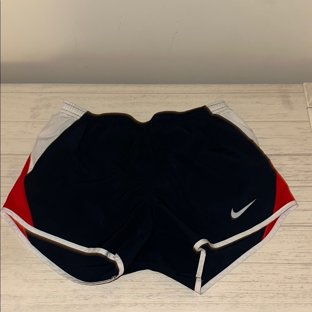 Nike Red, White, and Blue Dri-fit Athletic Shorts
